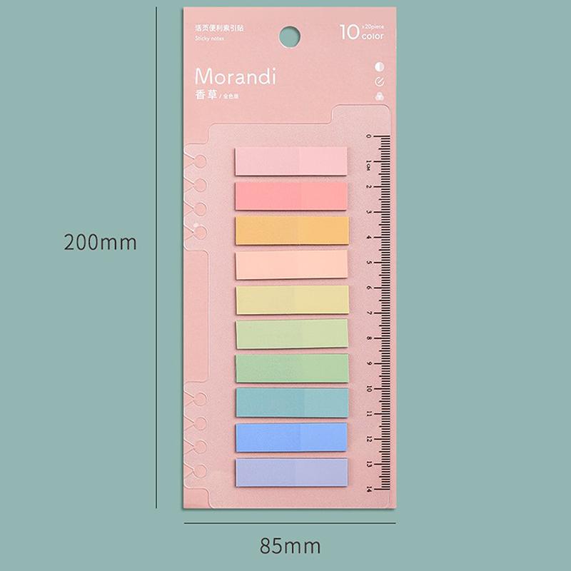 200 Ark Färgade Lösblad Index Klisterlappar Markering Klistermärke Skolkontorsmaterial