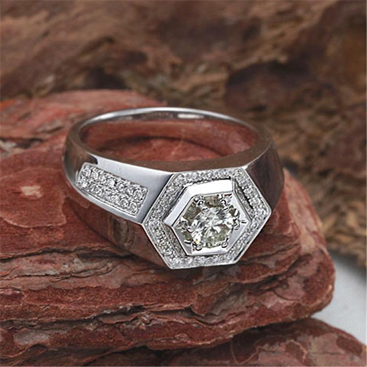 S925 stříbrný prsten korejská verze platinovaný pánský diamantový prsten počítadlo originální šperky volné diamanty pozlacené 8k zlato jazzový diamantový prsten muži