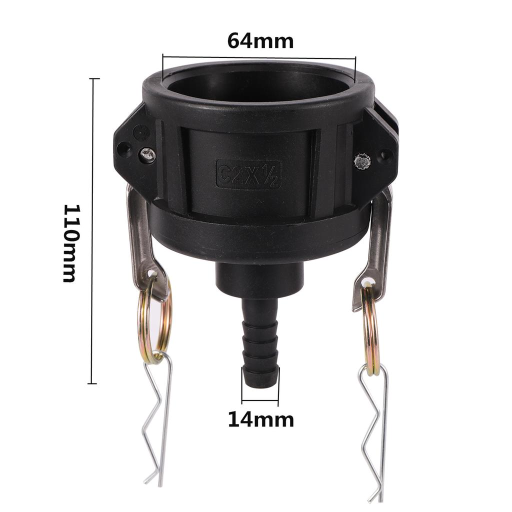 Cam Lock Adapter IBC Tank Quick Connect Internal Cam Lock Fitting Type C Polypropylene Cam Lock Fitting Standard Female Fitti