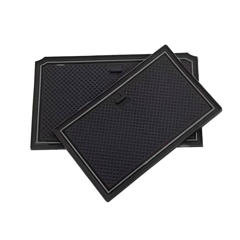 1 Set Black Gate Slot Mat Cup Holder Pad PVC Fit for Mitsubishi Triton L200 Cab 4DR 2015 2016 2017 2018