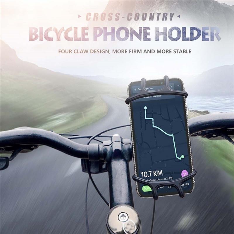 Bike Phone Mount 360° Rotation Silicone Bicycle Phone Holder Universal Motorcycle Handlebar Mount