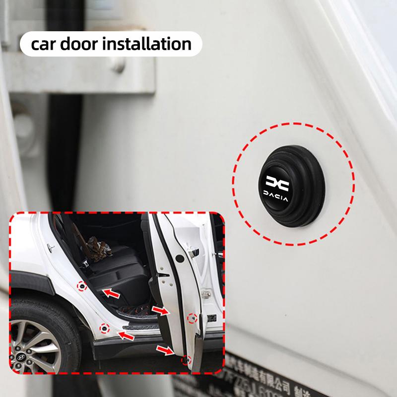 Car Door Shock Absorber Protection Sticker Accessories For Dacia Logan Sandero Duster Lodgy Spring Jogger Dokker Stepway Bigster