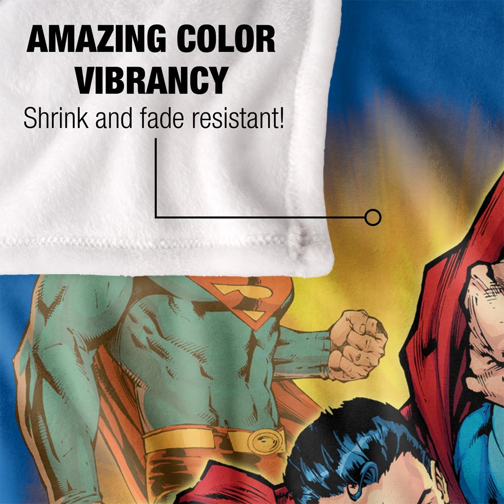 SUPERMAN Silky Collage Supersoft Blanket