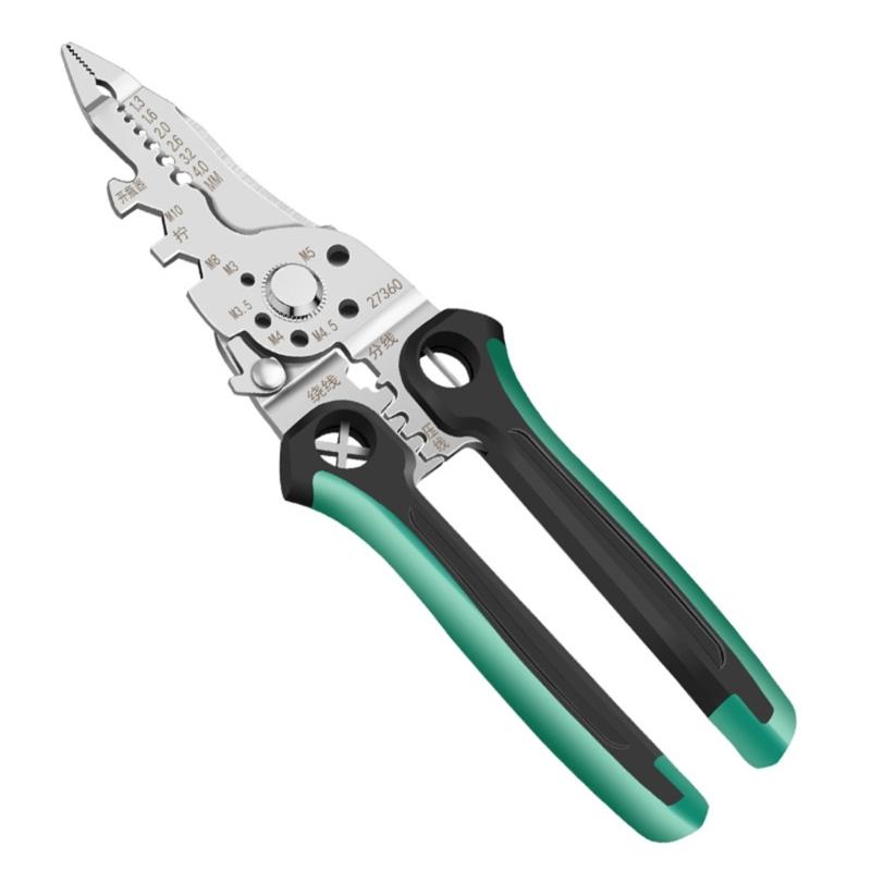 

Heavy Duty Steel Wire Stripper Wire Stripping Tool With Multiple Functions Cutting Crimping Twisting For DIY Project 1