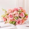 Lafite Peony Rose Hydrangea Simulated Flower Artificial Silk Flowers Fake Flowers Wedding Bouquet