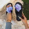 Women'S Shoes 2025 Summer Beach Slippers Flowers High Heeled Sandals For Women Non Slip Flip Flops For Women Indoor Shoes