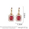 SUYU New Design Retro Minimalist Earrings Fashionable And Elegant Accessories Drop Glaze Red Earrings New Year's Gift