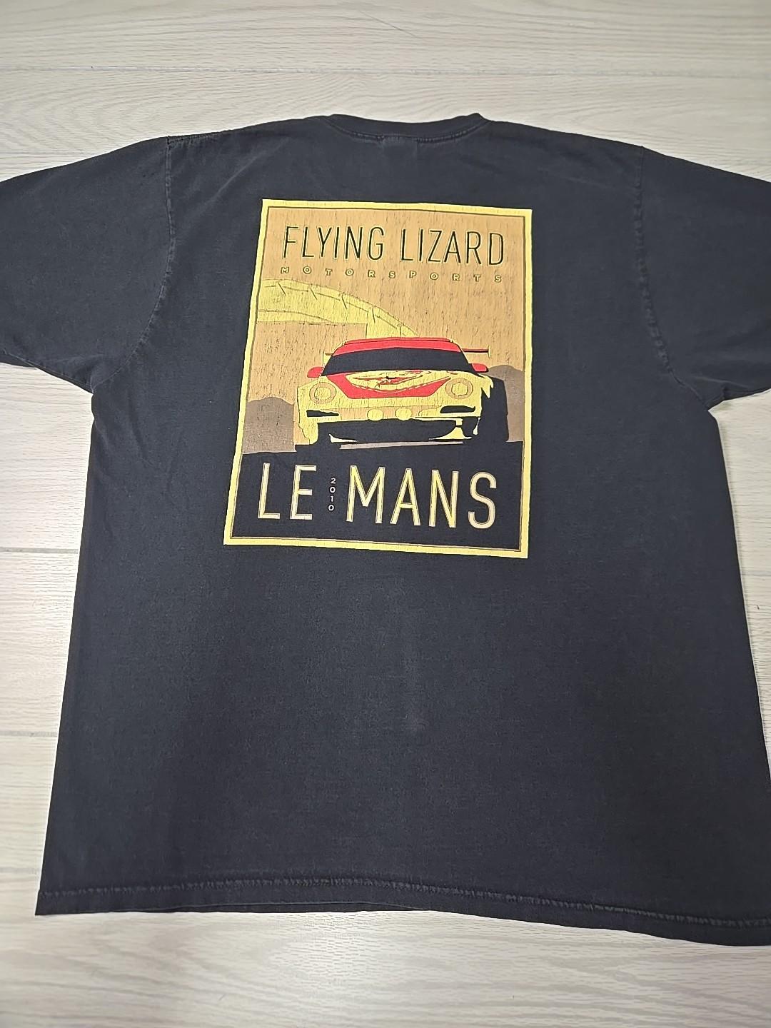 Flying Lizard Motorsports 24 Hours Of Le Mans 2010 Mens XL Shirt Porsche Racing Unisex T-Shirt XXXXL