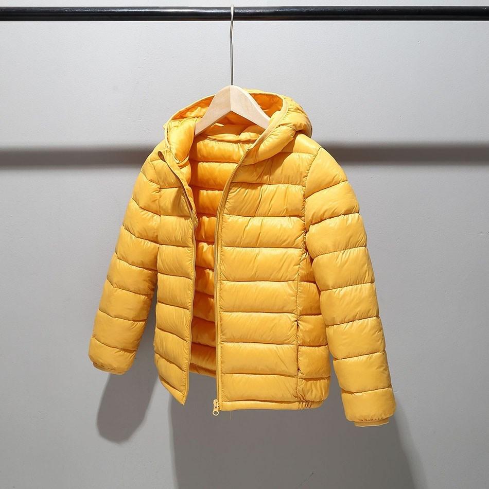 2025 Boy Girl Outerwear Teen Hooded Cotton Padded Tops Teenager Light Clothes Children Korean Puffer Jacket Zipper Warm Snowsuit