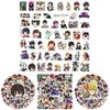 50pcs Bungo Stray Dogs Stickers Reusable Decor For Laptop Trolley Case Graffiti
