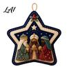 Festive Wall Fireplace Decoration Felt Christmas Pendant Decorative Hanging Ornament for Holiday Indoor Outdoor Xmas Tree Decor Home Decor,