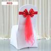 30/20/10PCS Chair Sashes Stretch Spandex Chair Bow Knot Bands With Butterfly Organza Ribbon Wedding Banquet Fair Meeting Decor