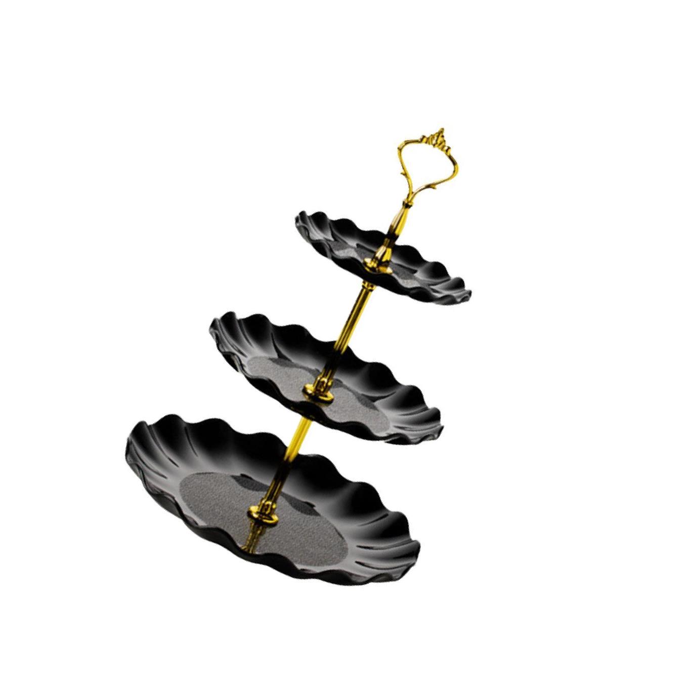 

Поднос для хранения, башня для десертов, блюдо для конфет, самопомощь, хранение для дома чёрный