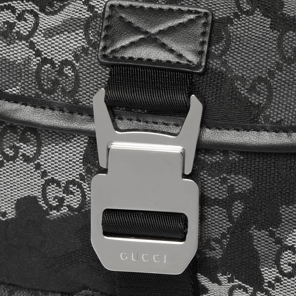 Gucci Camouflage Marble Pattern GG Print Canvas Mini Shoulder Bag Men Bags Black Gray 855344-FAFH9-8445