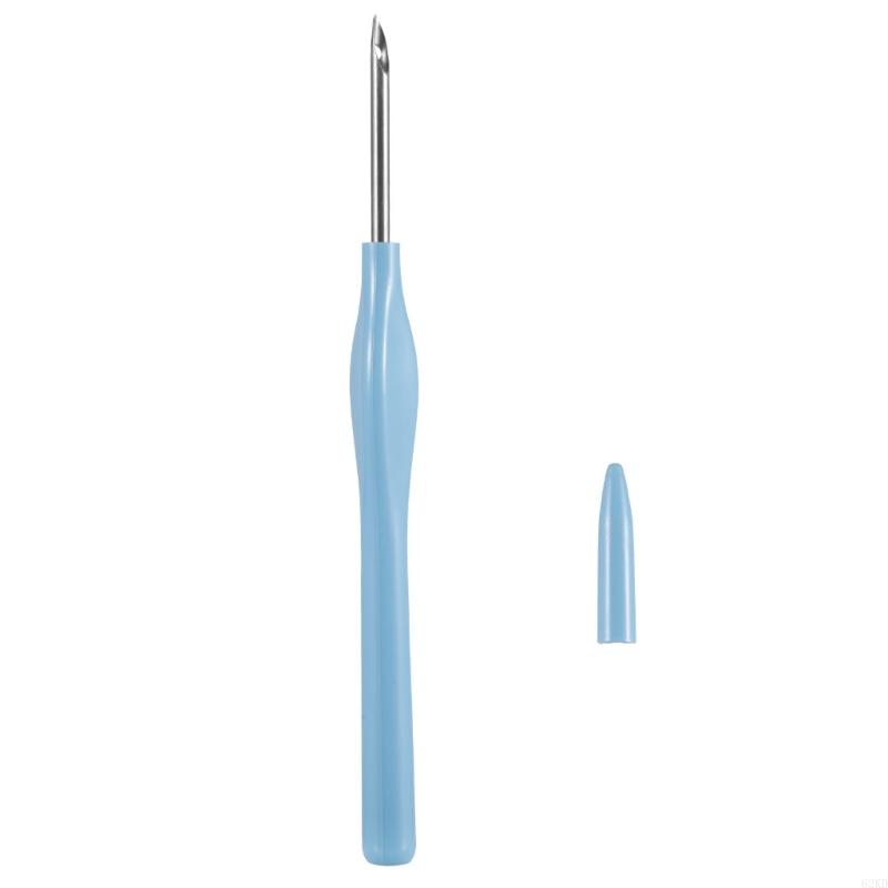 62KD Punching Needle Tool Embroidery Pen Needle with Protective Cover Easy To Use for Home and Travel Crafting