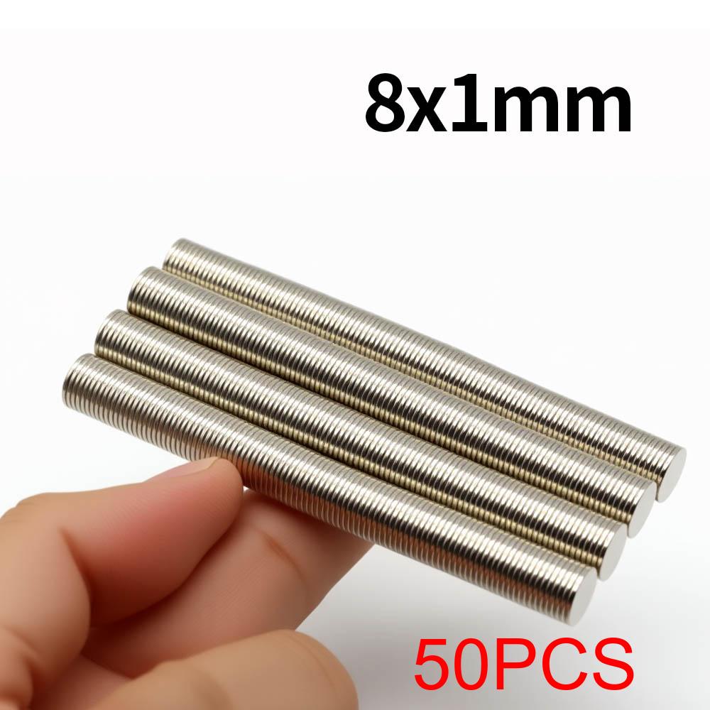 8x1mm Super Strong Neodymium Magnet N35 NdfeB Permanent Magnetic Imanes Round Powerful Magnets Refrigerator Magnet