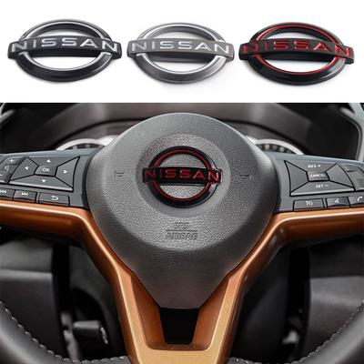 1 UNIDAD Pegatina Emblema de Volante de Coche de ABS para GTR Nismo Juke Murano Navara Qashqai Sentra Sylphy Teana X-Trail Livina