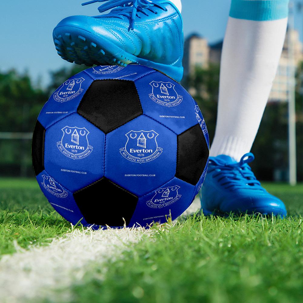 Everton Indoor Soccer Ball Colorful All Ages Size 5 Machine Stitched PVC Competition Ready Durable High-Bounce