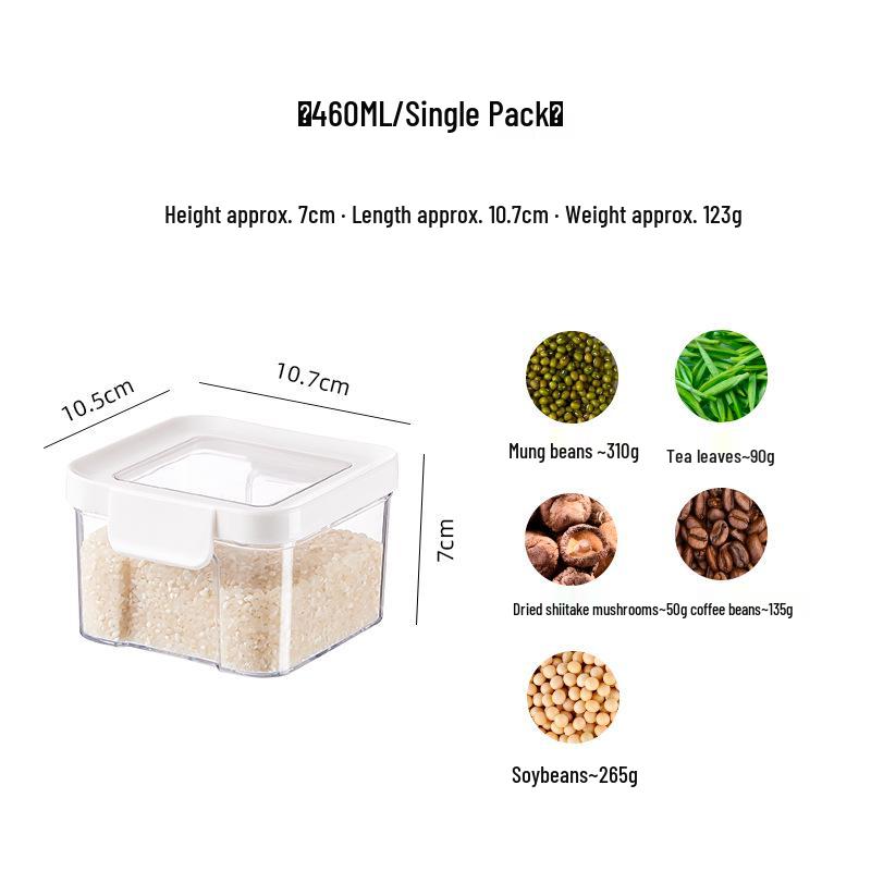

Прозрачная герметичная банка для хранения продуктов для зерна и хлопьев - Герметичный контейнер для сохранения свежести с крышкой