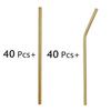 80Pcs 8mm*215mm Reusable Metal Straw 304 Stainless Steel Drinking Straight Bent Straws Eco-friendly Party Bar Accessories