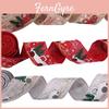 Vibrant Christmas Ribbons Set Of Four 2m Decorative Fabric Ribbons For Holiday Crafting
