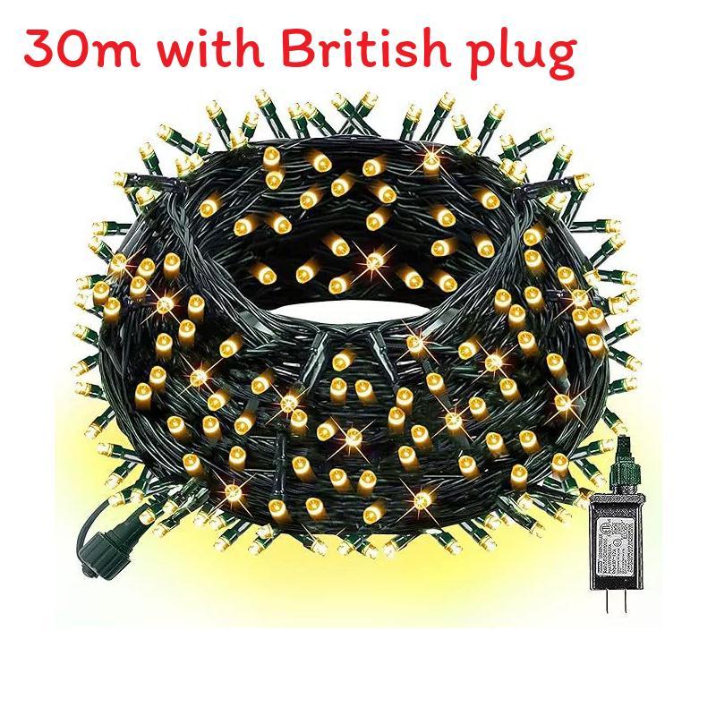 30m 300 Led Light String With Remote Control And Timed For Decor Courtyard
