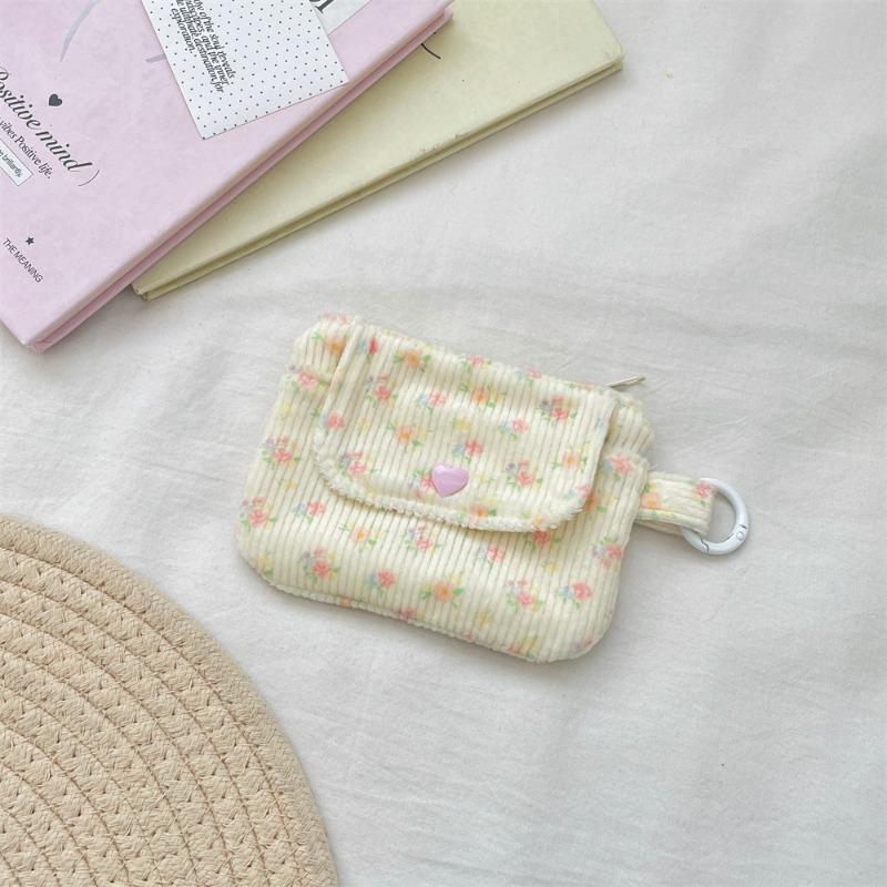 Corduroy Card Holder, Coin Storage Bag, Women's Wallet, Zipper Card Holder, Bank Card Card Pouch