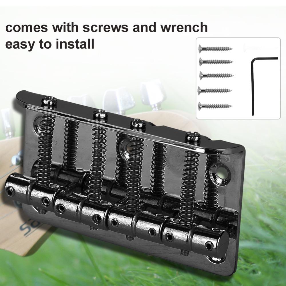 

80mm Width Electric Bass Bridge Metal Bass Accessory Bass Guitar Replacement чёрный