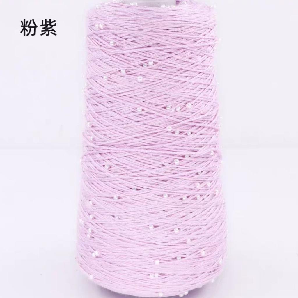 350g 70% CottonSoft Crochet Hand Pearl Beaded Yarn Lace 6# Hand-Knitted Thread For Summer Knitting Sweaters Hats Scarves Luxury