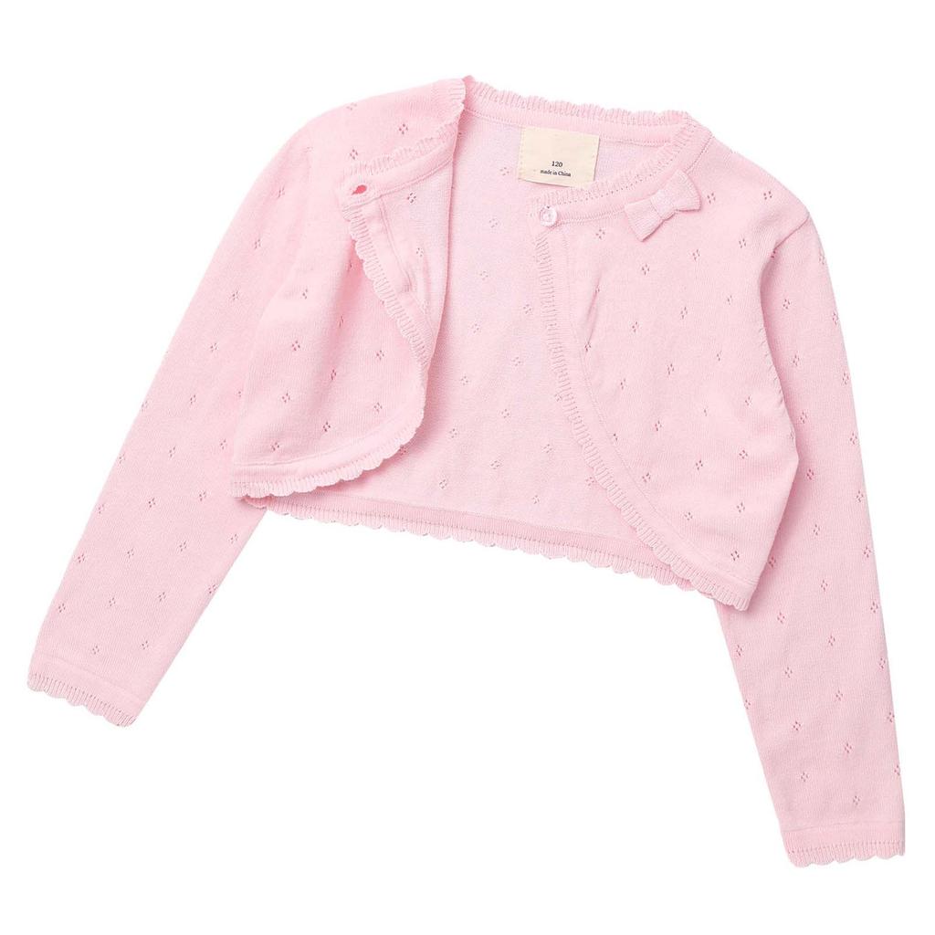 Little Girls Long Sleeve Cotton Solid Knit Bolero Cardigan Shrug Sweaters Birthday Party Dress Coat