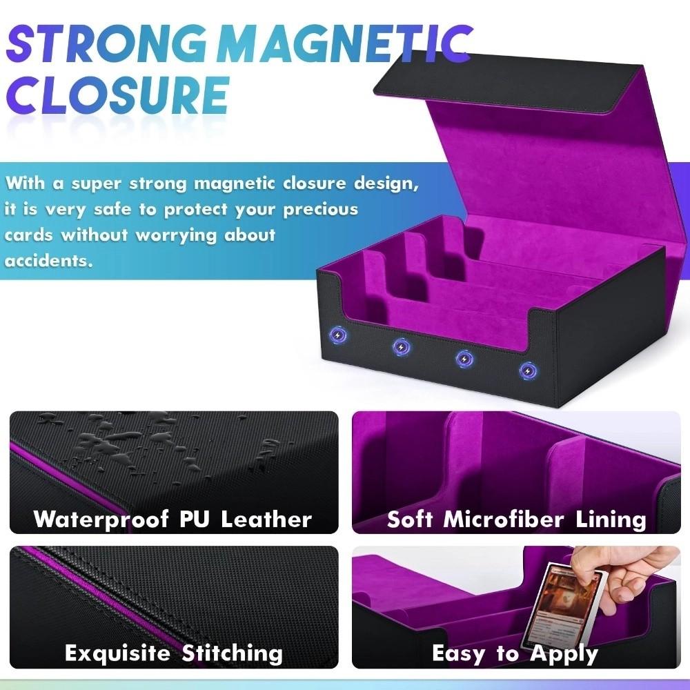 Magnetic Closure Trading Card Storage Box 1800+ Card Protection Box  For TCG PTCG MTG Sports Cards