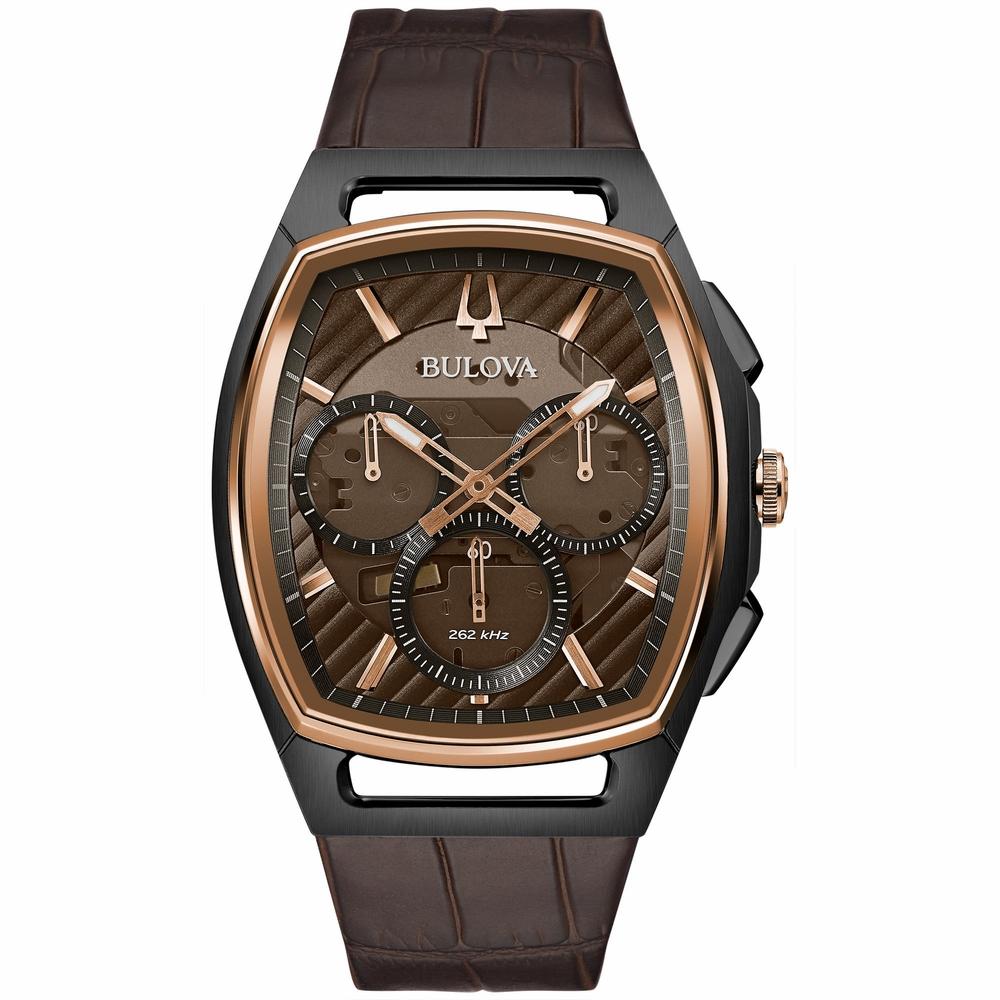 

Bulova Men s Quartz Brown Watch 98A264 коричневий