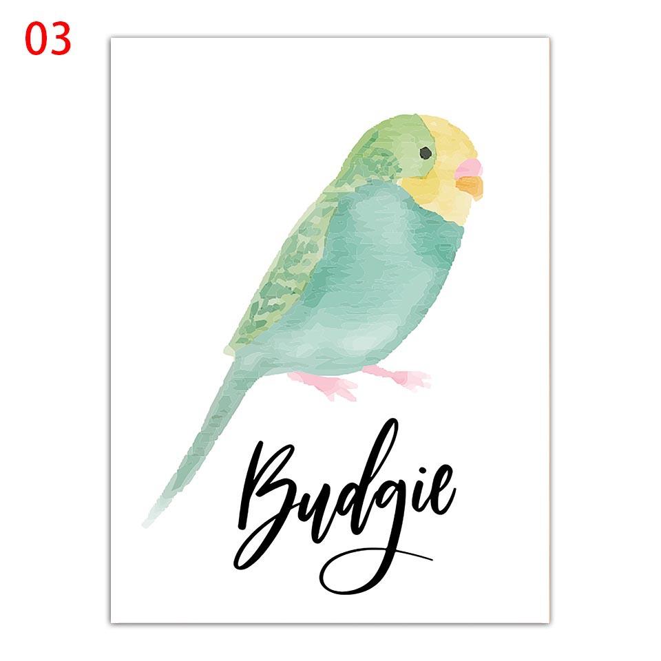 Nordic Ins Einfache Inkjet Tier Cartoon Vogel Rahmenlose Malerei Leinwand Dekorative Malerei Home Cafe Ästhetische Room Decor