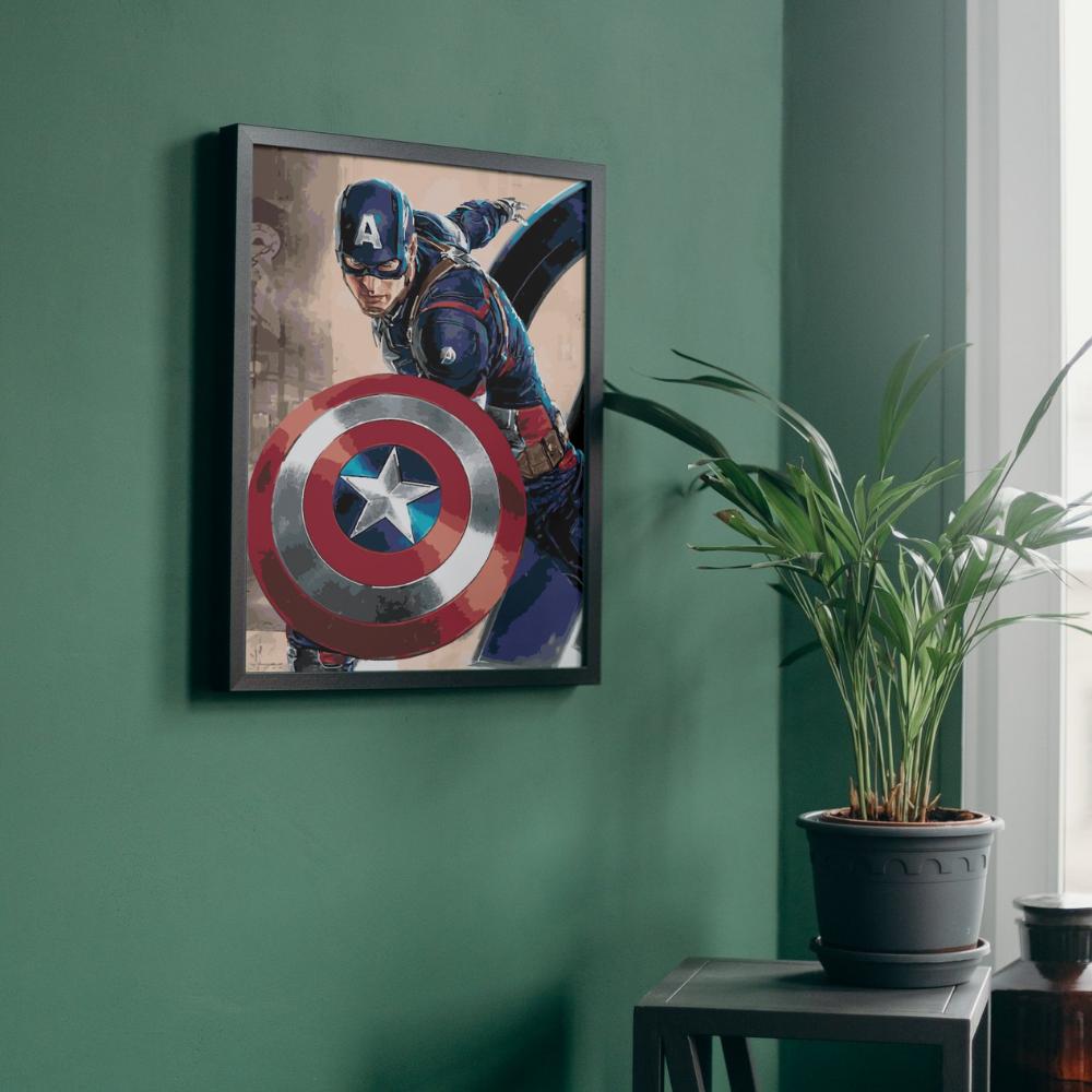 Malowanie Po Numerach Obrazy Do Malowania - Kapitan Ameryka Marvel 40X50 Cm