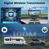 Hodozzy Wireless Backup Camera System HD Rear View Monitor with Blind Spot Super Night 1080P IP68 Waterproof Wireless Rear View Camera Wireless for