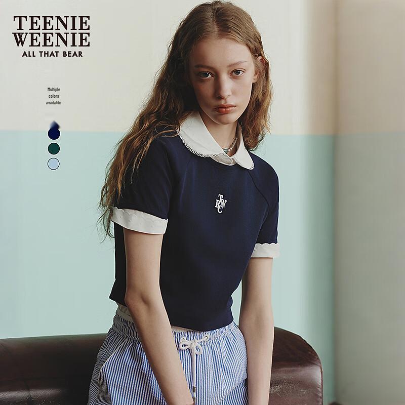 Teenie Weenie Women s 2025 Summer Asymmetrical Stripe Raglan T-Shirt S