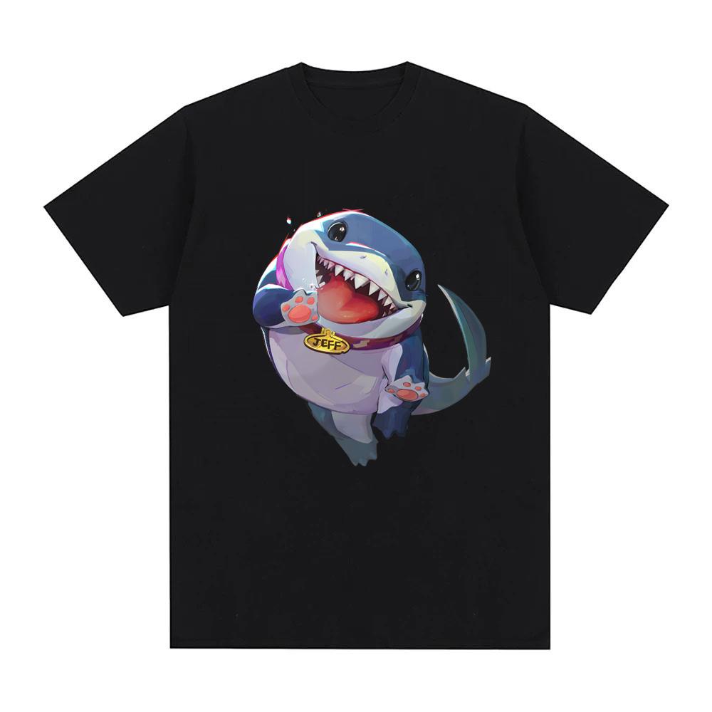

Jeff The Landshark 2024 Kawaii Casual T-Shirt Round Neck Unisex Tshirt Camisetas 100%Cotton Comfortable Clothing O-neck Summer 4XL
