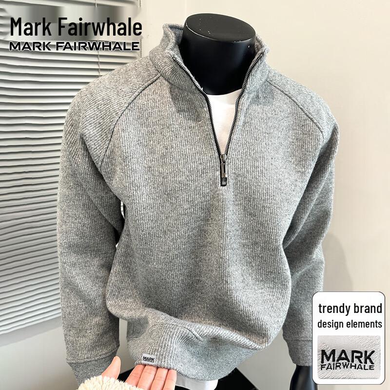 Mark Fairwhale Men's Fleece-Lined Half-Zip Pullover Sweater