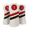 3Pcs Driver/Fairway Wood/Hybrid Club Head Cover Set Leather Golf-Club Headcovers Portable Golf Accessories for Women Men