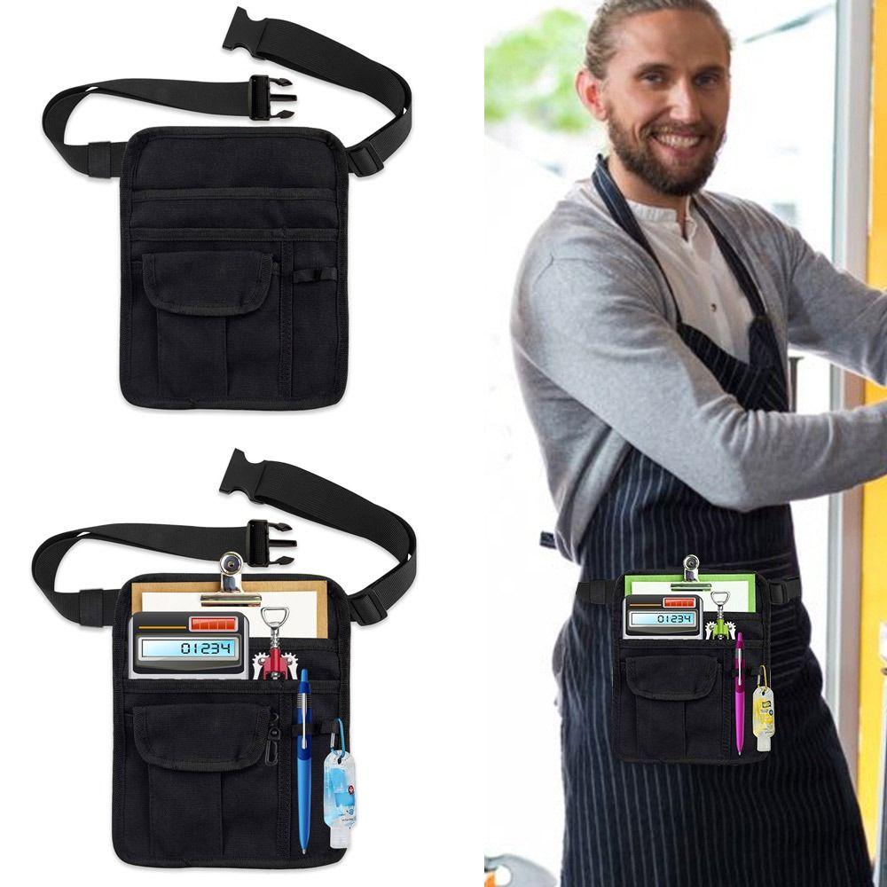 Durable Restaurant Bar Cafes Waiter Apron Bag Server Apron Waist Bag Money Pouch