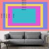 1pc Simulated Animal Optical Illusion Tapestry - Peach Light Beige Fabric Letter Print Design, Suitable for Bedroom, Living Room