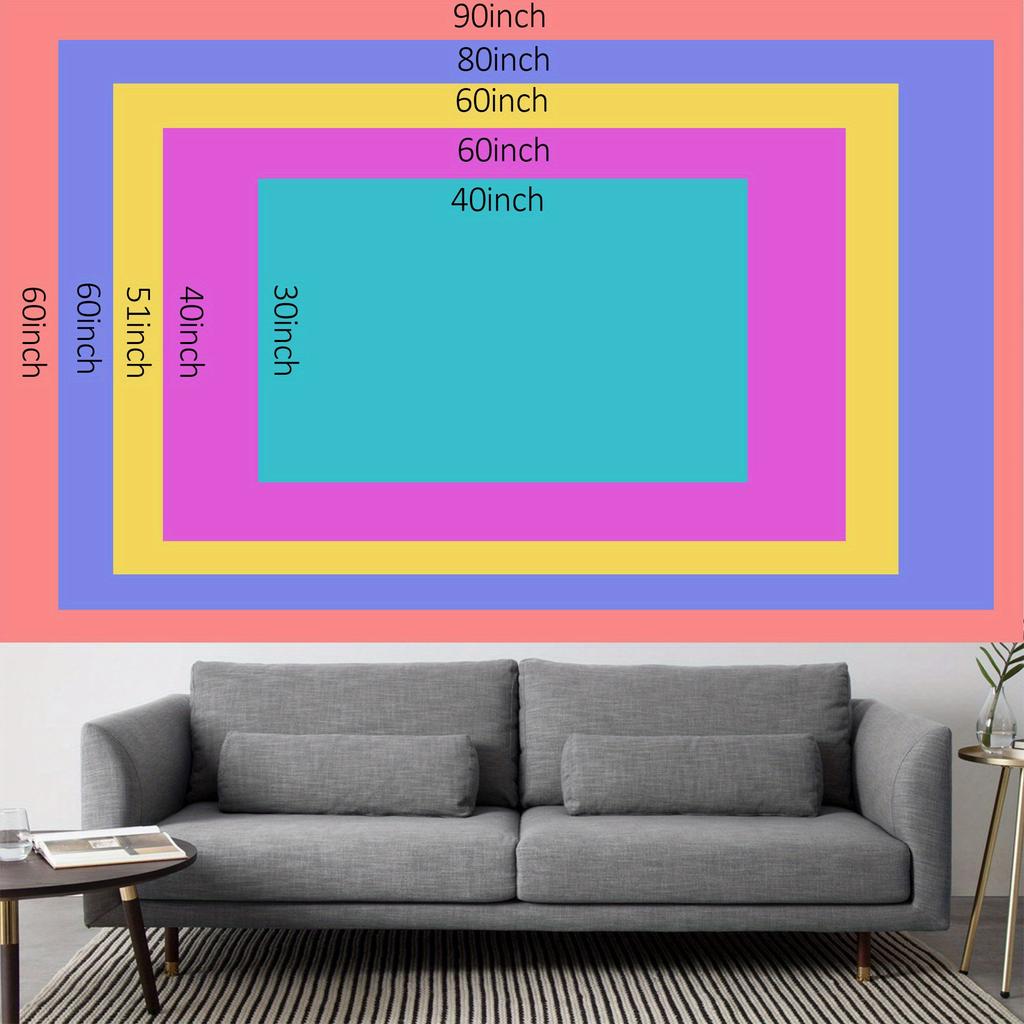 1pc Simulated Animal Optical Illusion Tapestry - Peach Light Beige Fabric Letter Print Design, Suitable for Bedroom, Living Room
