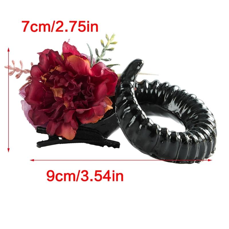 Gothische Schafshorn-Haarnadel für Halloween-Cosplay-Kostüm Unisex Leichtgewichtige Cosplay-Requisiten Harzmaterial