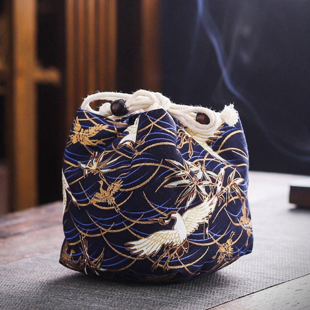 Cloud Chinese Style Handbag Dragon Square Flower Wrist Bag Sweet Tea Set Storage Bag Shopping