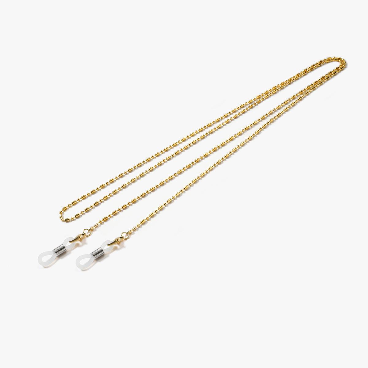 Модная женская цепочка для солнцезащитных очков, цилиндр, цепочка из бисера, противоскользящая цепочка для очков, шнур для очков, ожерелье золотой