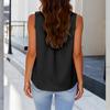 Women's Satin Fashion Casual Ruffled Neck Sleeveless Vest Top