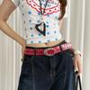 Y2k Women's Rivet Belt Gothic Dress Jeans Belt American Leather Waist Belt  Waist Accessories