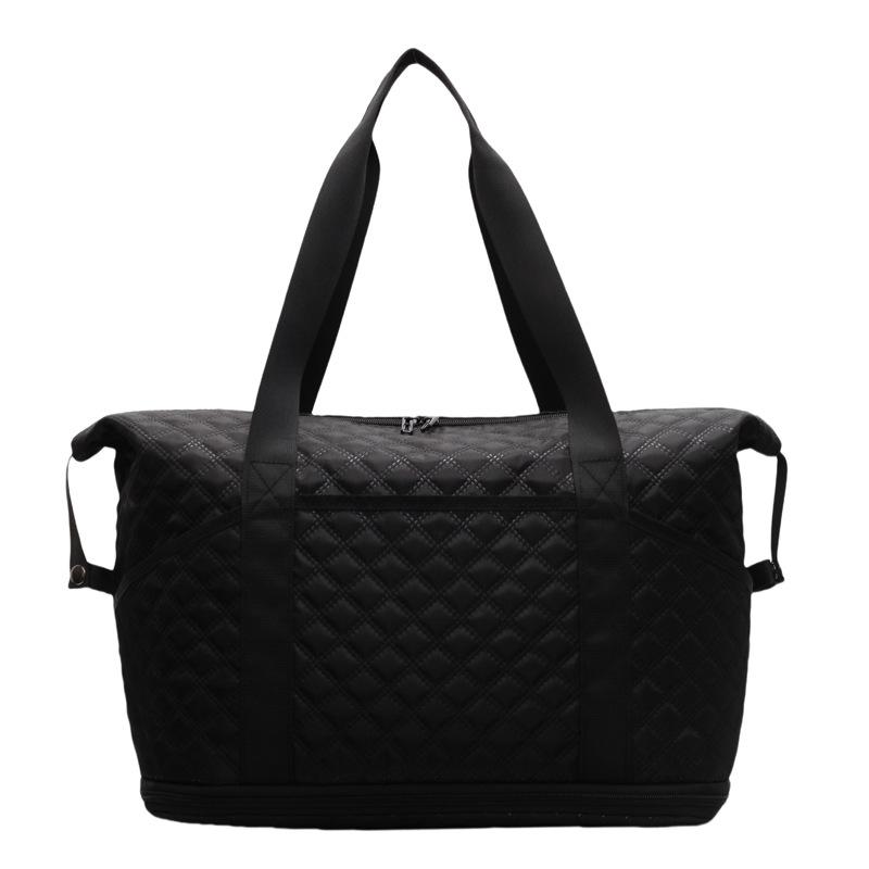 

Simple Casual Yoga Bag Expandable Multi-pocket Handheld Travel Bag Dry and Wet Separation Indoor Sports Gym Bag чёрный