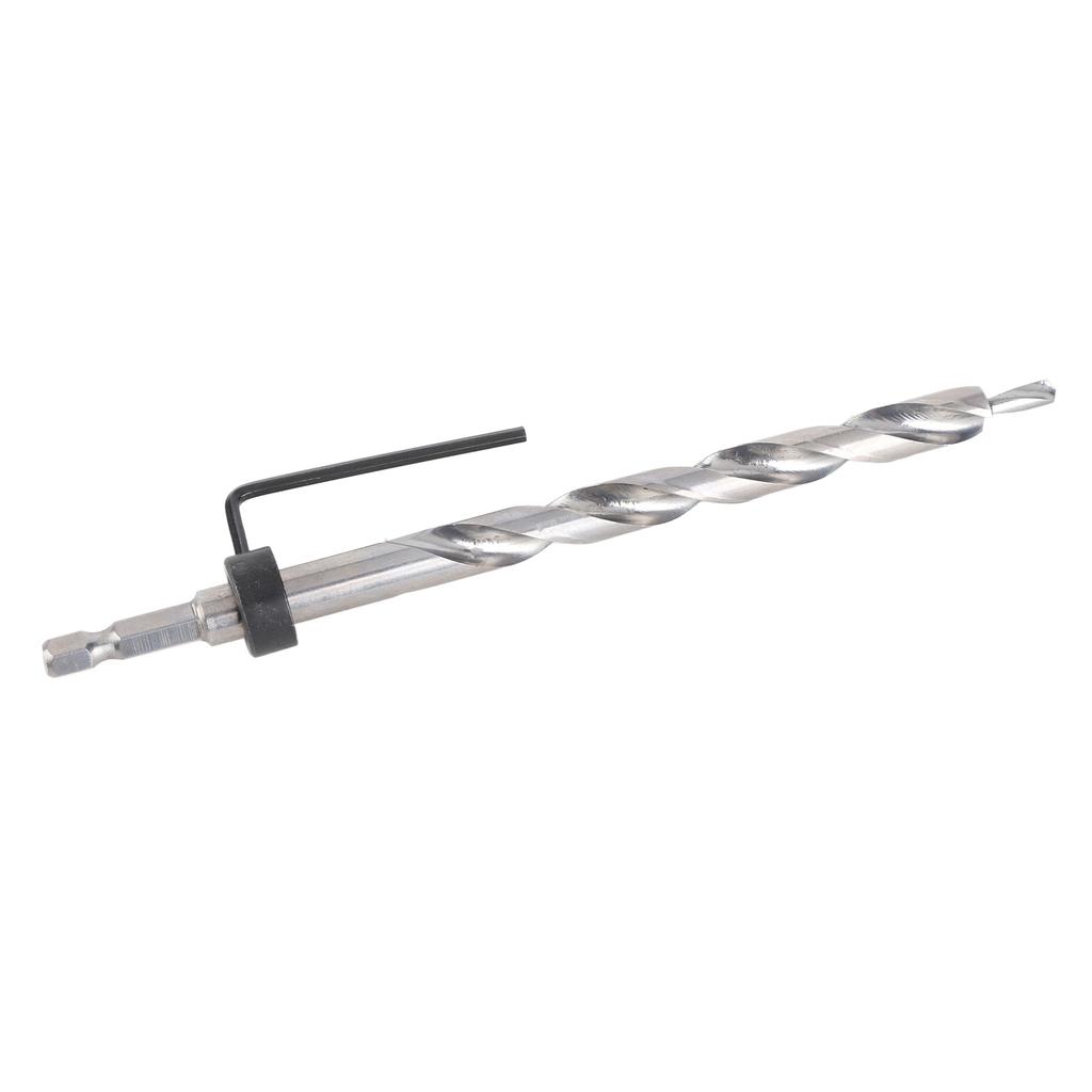 38" Inch Lip And Spur Point Drill Bit with Adjustable Depth Stop for Woodworking