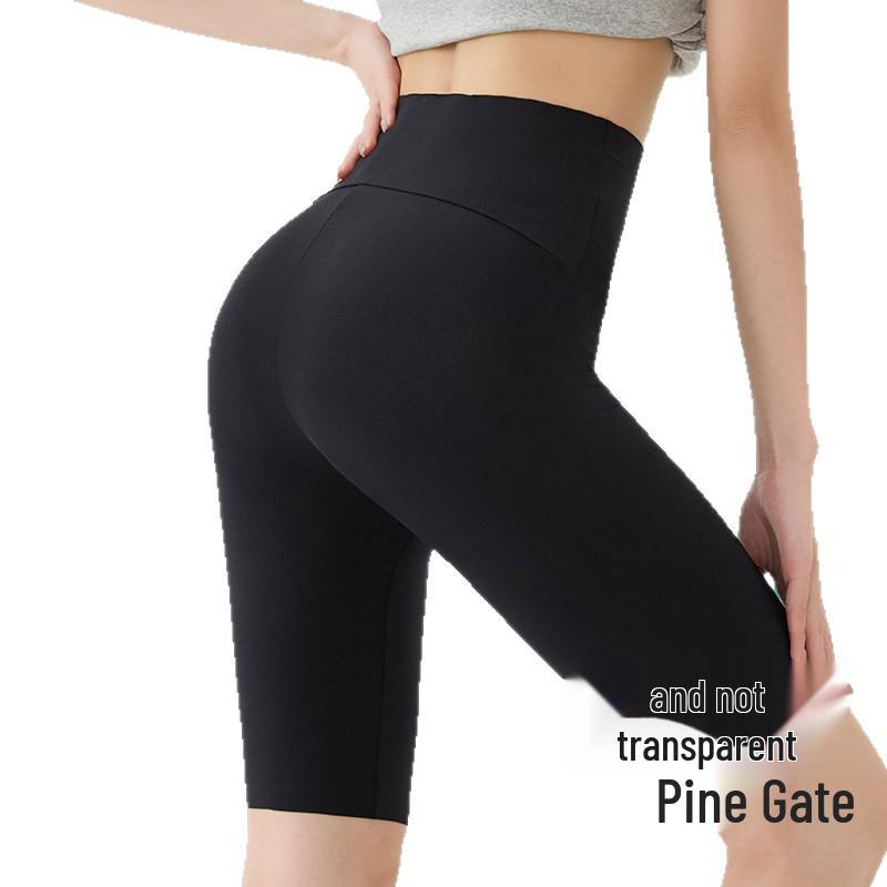 2026 Ultra-Thin Ice Silk Women's Capris: Stretchy, Seamless, Plus Size Yoga Pants for a Nude Feel